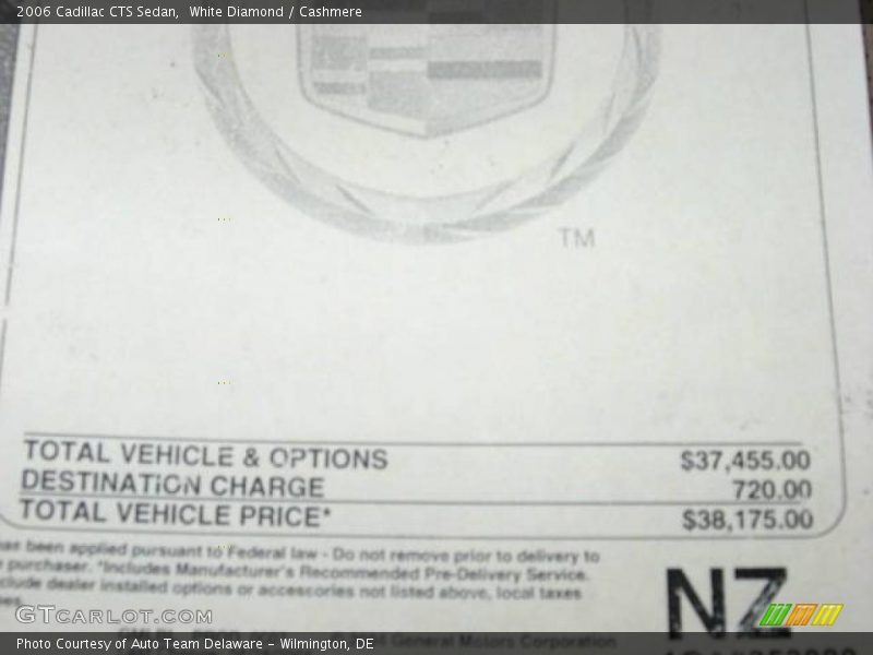 White Diamond / Cashmere 2006 Cadillac CTS Sedan