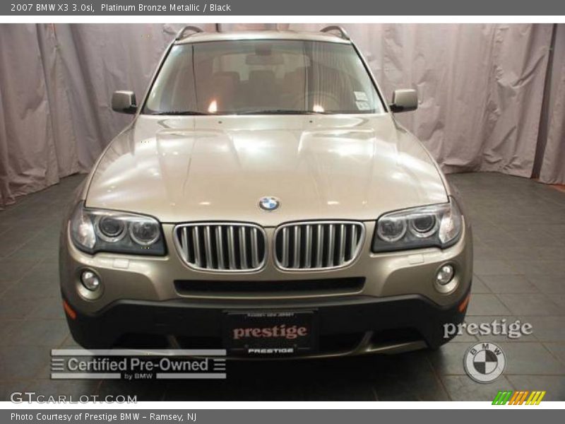 Platinum Bronze Metallic / Black 2007 BMW X3 3.0si