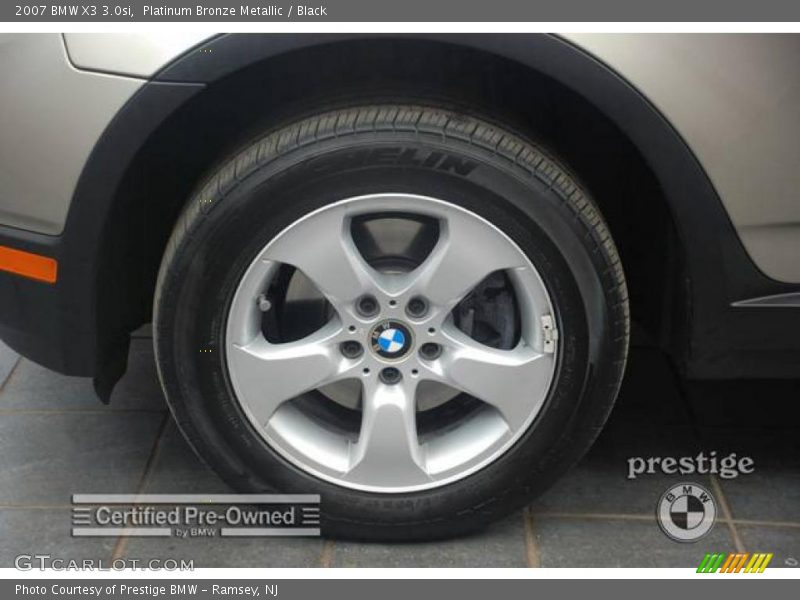 Platinum Bronze Metallic / Black 2007 BMW X3 3.0si