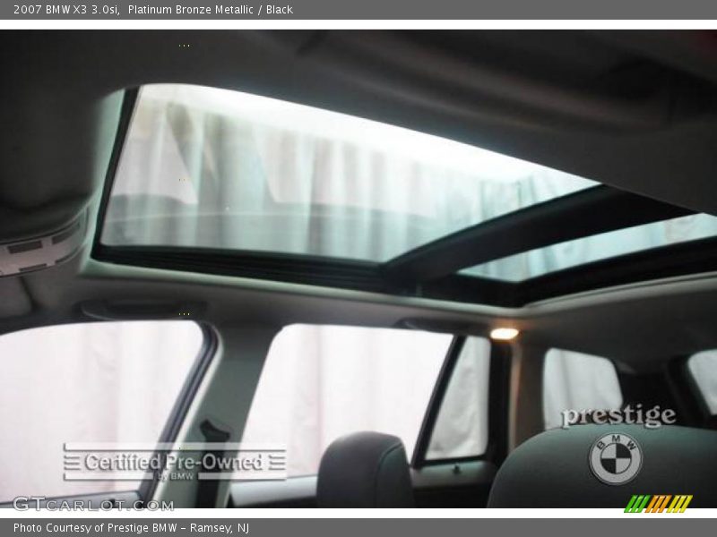 Platinum Bronze Metallic / Black 2007 BMW X3 3.0si