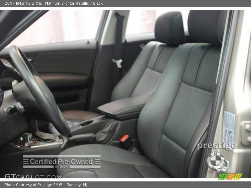 Platinum Bronze Metallic / Black 2007 BMW X3 3.0si
