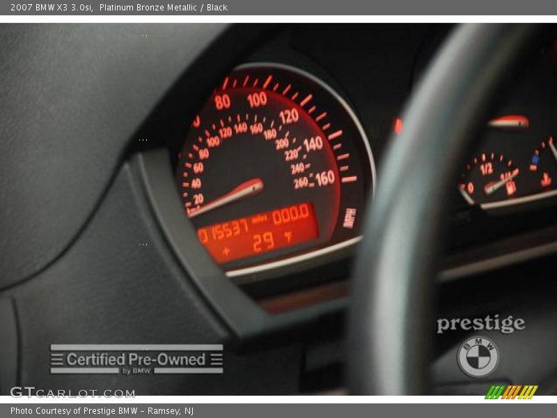 Platinum Bronze Metallic / Black 2007 BMW X3 3.0si