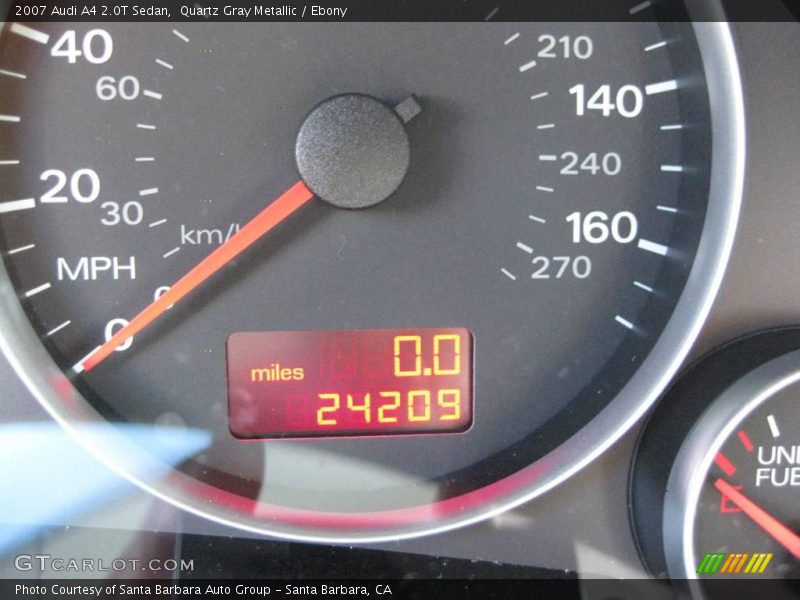 Quartz Gray Metallic / Ebony 2007 Audi A4 2.0T Sedan