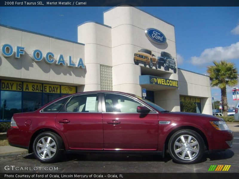 Merlot Metallic / Camel 2008 Ford Taurus SEL