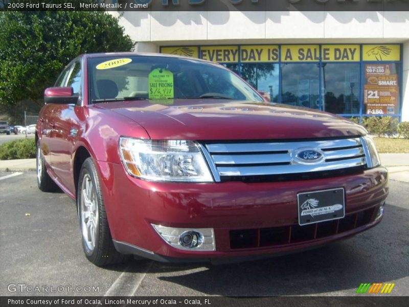 Merlot Metallic / Camel 2008 Ford Taurus SEL