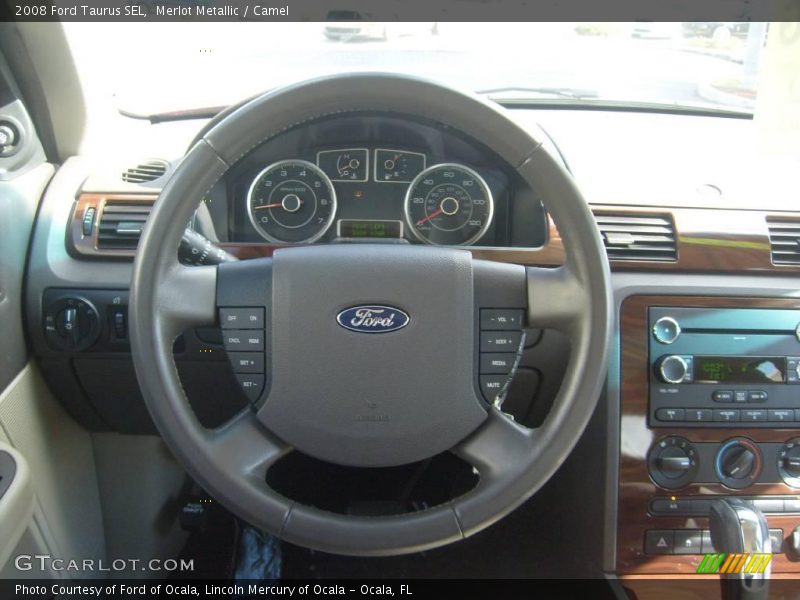 Merlot Metallic / Camel 2008 Ford Taurus SEL