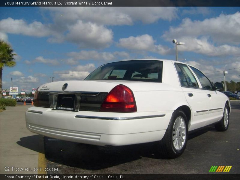 Vibrant White / Light Camel 2008 Mercury Grand Marquis LS