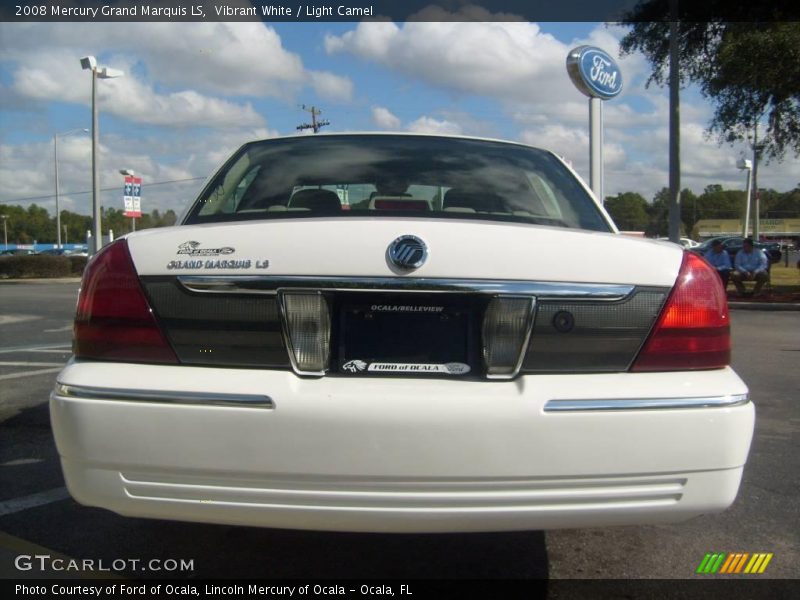 Vibrant White / Light Camel 2008 Mercury Grand Marquis LS