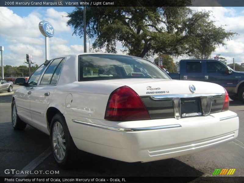 Vibrant White / Light Camel 2008 Mercury Grand Marquis LS