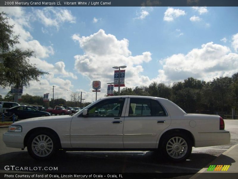 Vibrant White / Light Camel 2008 Mercury Grand Marquis LS
