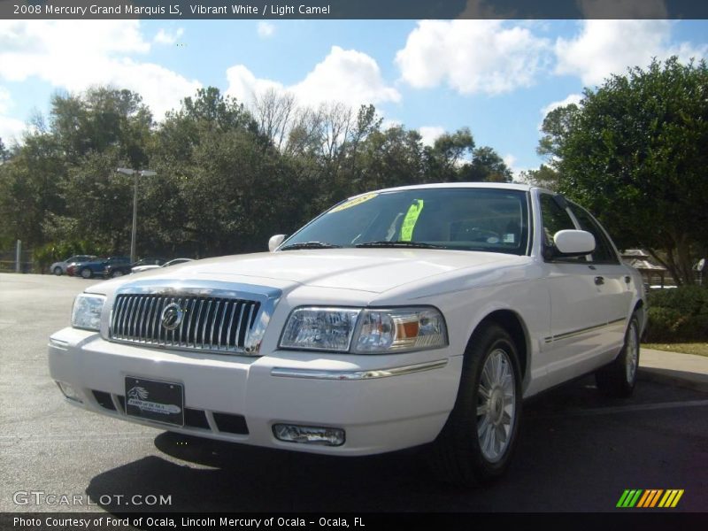 Vibrant White / Light Camel 2008 Mercury Grand Marquis LS