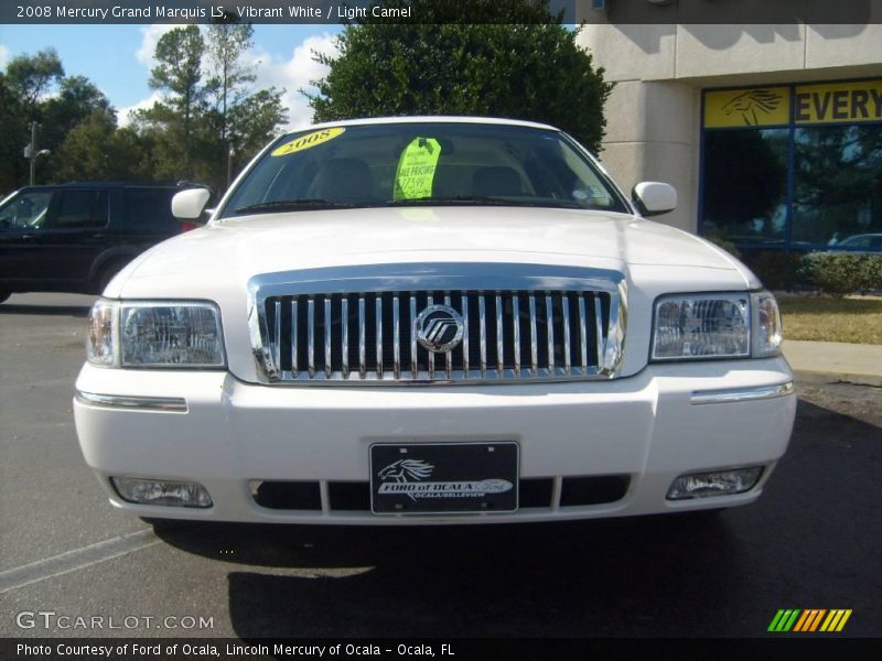 Vibrant White / Light Camel 2008 Mercury Grand Marquis LS