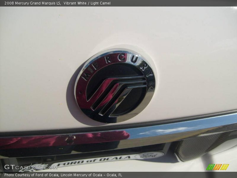 Vibrant White / Light Camel 2008 Mercury Grand Marquis LS