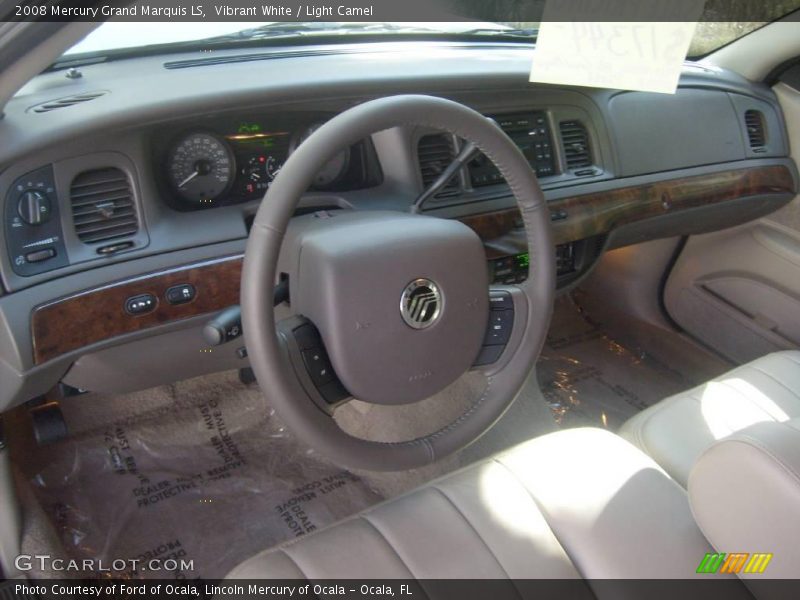 Vibrant White / Light Camel 2008 Mercury Grand Marquis LS