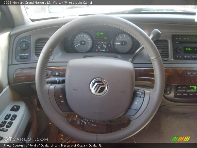 Vibrant White / Light Camel 2008 Mercury Grand Marquis LS