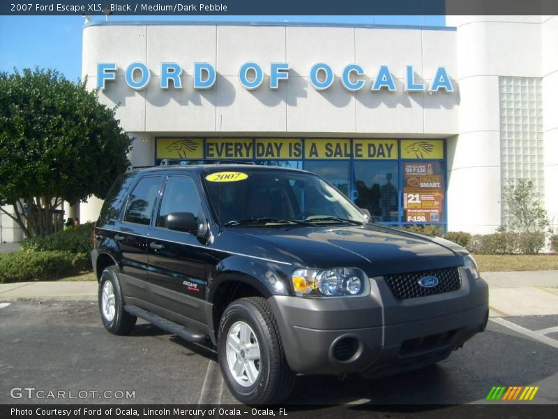 Black / Medium/Dark Pebble 2007 Ford Escape XLS