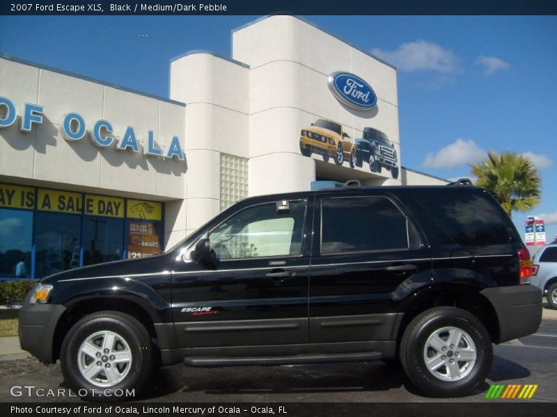 Black / Medium/Dark Pebble 2007 Ford Escape XLS