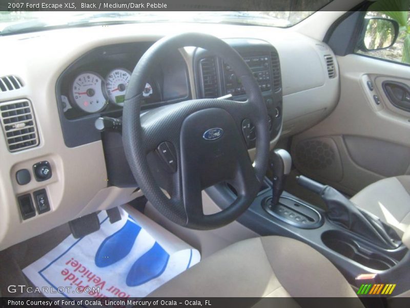Black / Medium/Dark Pebble 2007 Ford Escape XLS