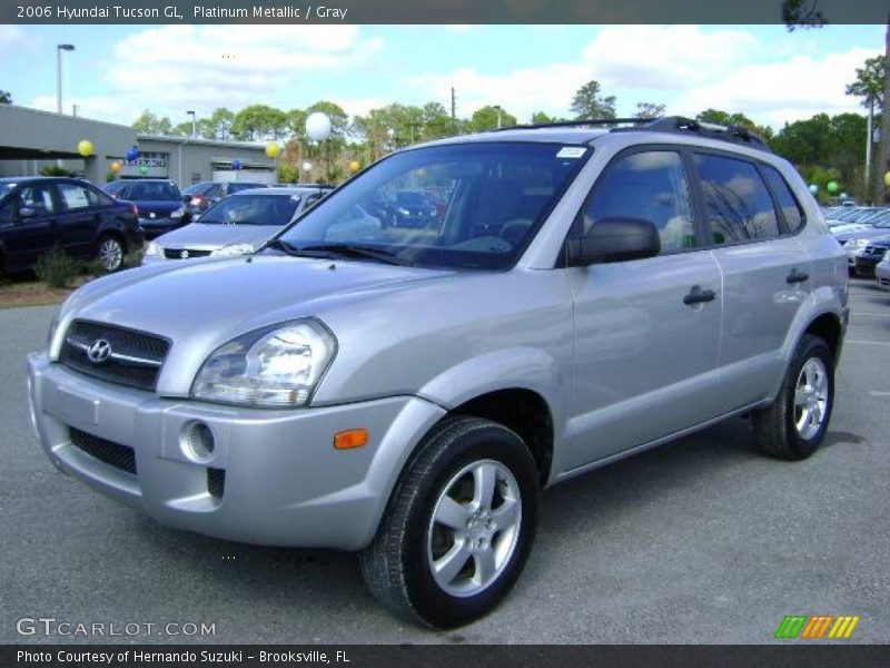 Platinum Metallic / Gray 2006 Hyundai Tucson GL
