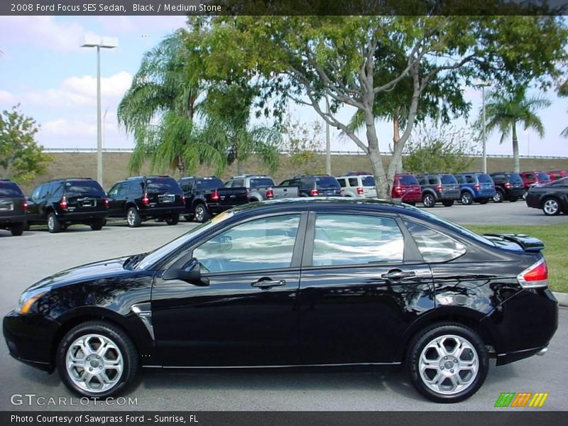Black / Medium Stone 2008 Ford Focus SES Sedan