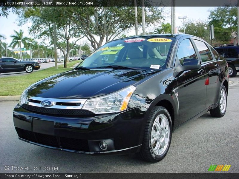 Black / Medium Stone 2008 Ford Focus SES Sedan