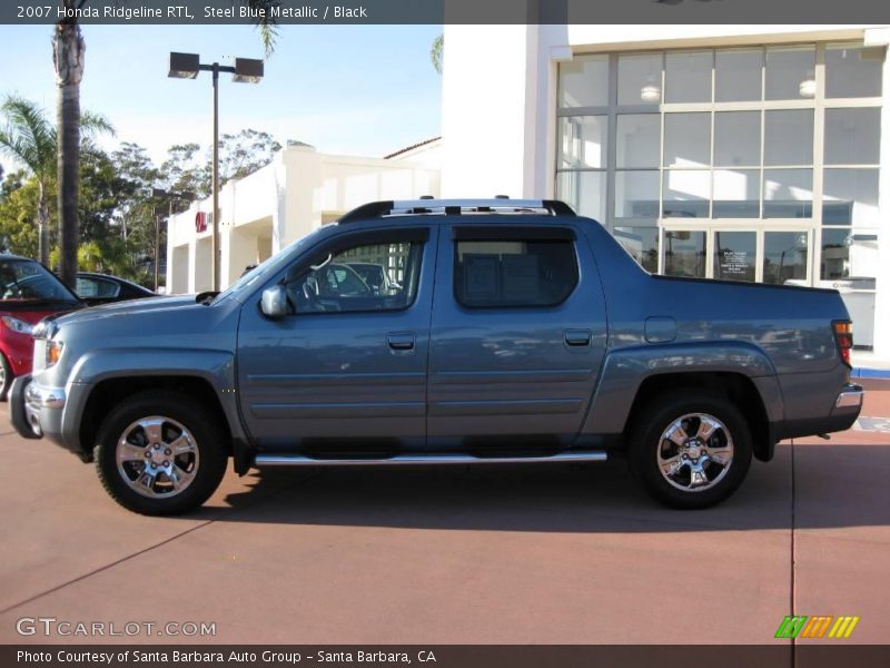 Steel Blue Metallic / Black 2007 Honda Ridgeline RTL