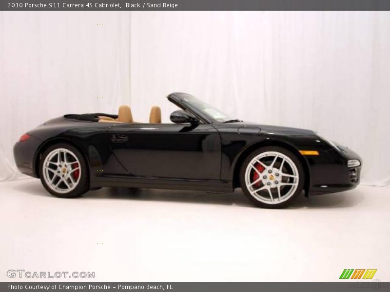 Black / Sand Beige 2010 Porsche 911 Carrera 4S Cabriolet