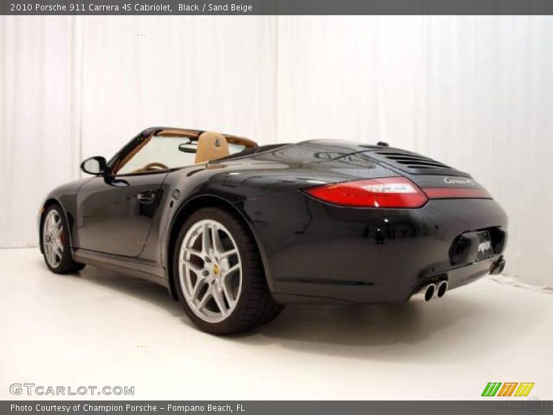Black / Sand Beige 2010 Porsche 911 Carrera 4S Cabriolet