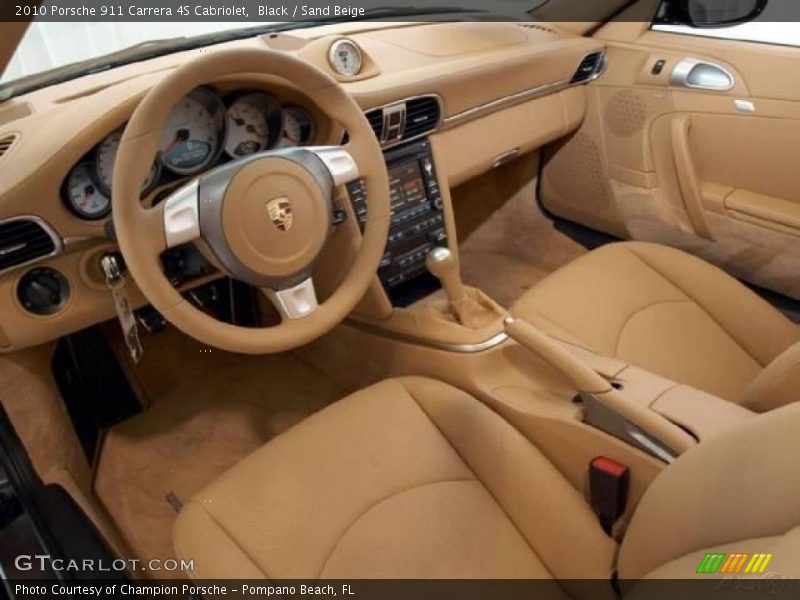 Black / Sand Beige 2010 Porsche 911 Carrera 4S Cabriolet