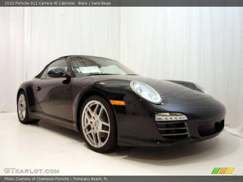 Black / Sand Beige 2010 Porsche 911 Carrera 4S Cabriolet