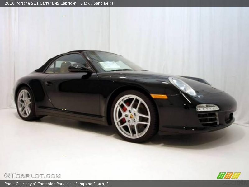Black / Sand Beige 2010 Porsche 911 Carrera 4S Cabriolet