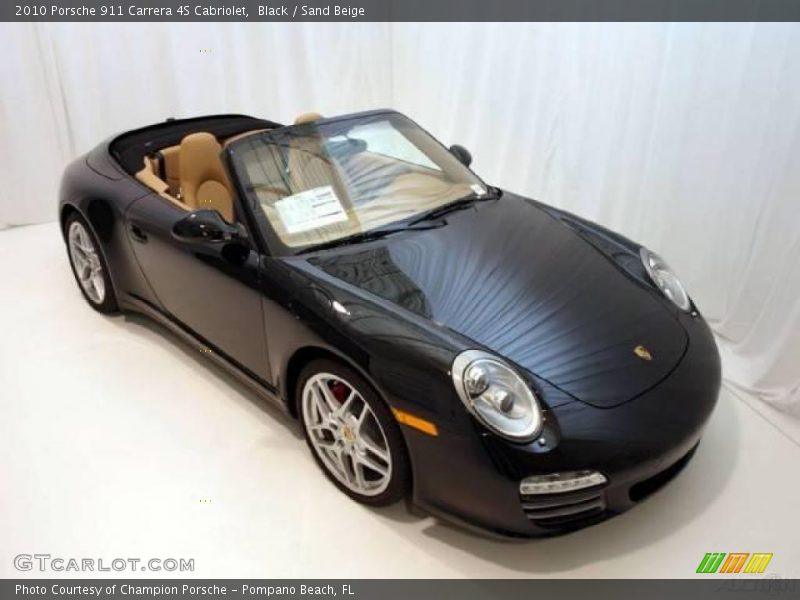 Black / Sand Beige 2010 Porsche 911 Carrera 4S Cabriolet