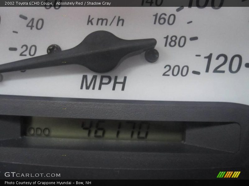 Absolutely Red / Shadow Gray 2002 Toyota ECHO Coupe