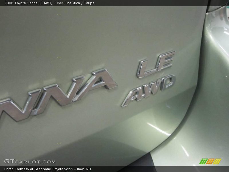 Silver Pine Mica / Taupe 2006 Toyota Sienna LE AWD
