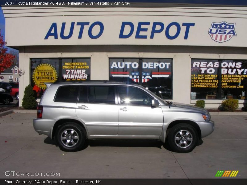 Millenium Silver Metallic / Ash Gray 2007 Toyota Highlander V6 4WD