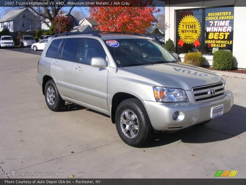 Millenium Silver Metallic / Ash Gray 2007 Toyota Highlander V6 4WD