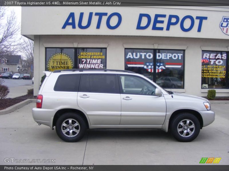 Millenium Silver Metallic / Ash Gray 2007 Toyota Highlander V6 4WD