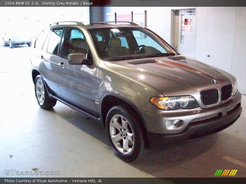 Sterling Grey Metallic / Beige 2004 BMW X5 3.0i