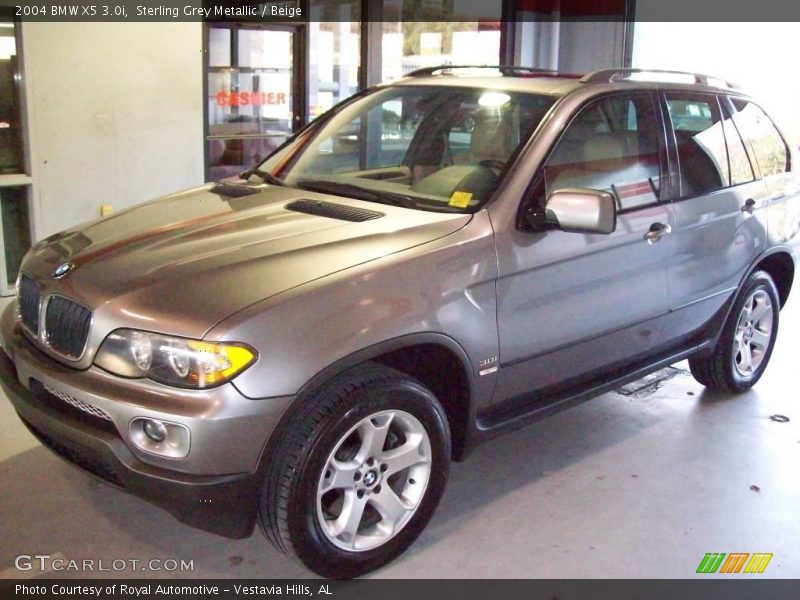 Sterling Grey Metallic / Beige 2004 BMW X5 3.0i