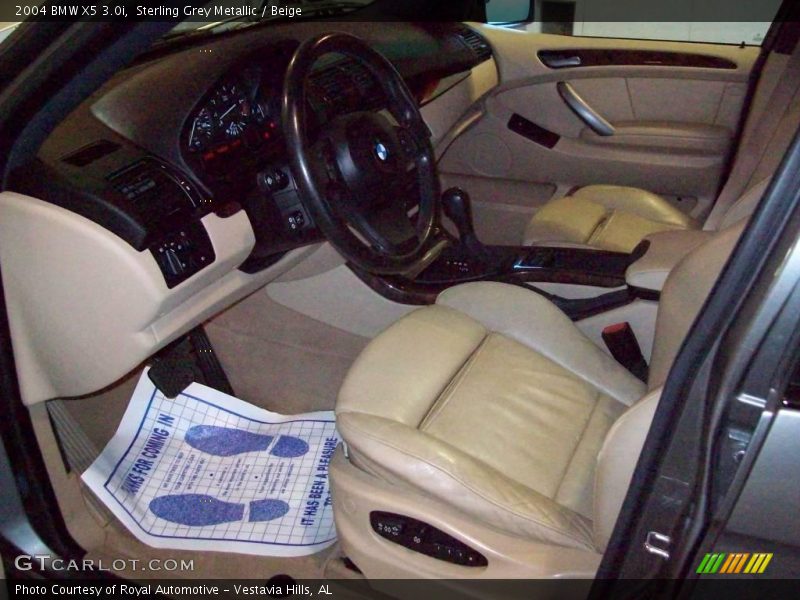 Sterling Grey Metallic / Beige 2004 BMW X5 3.0i