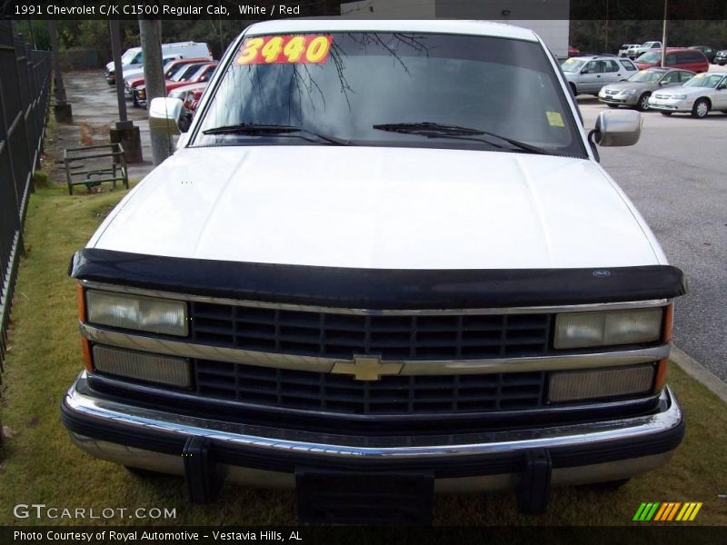 White / Red 1991 Chevrolet C/K C1500 Regular Cab