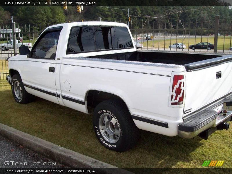 White / Red 1991 Chevrolet C/K C1500 Regular Cab