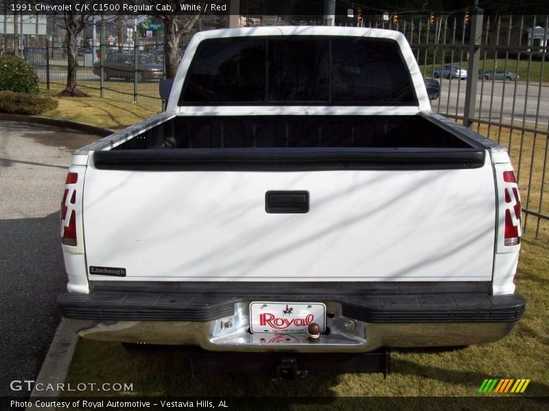 White / Red 1991 Chevrolet C/K C1500 Regular Cab