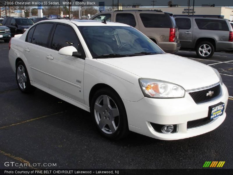 White / Ebony Black 2006 Chevrolet Malibu SS Sedan