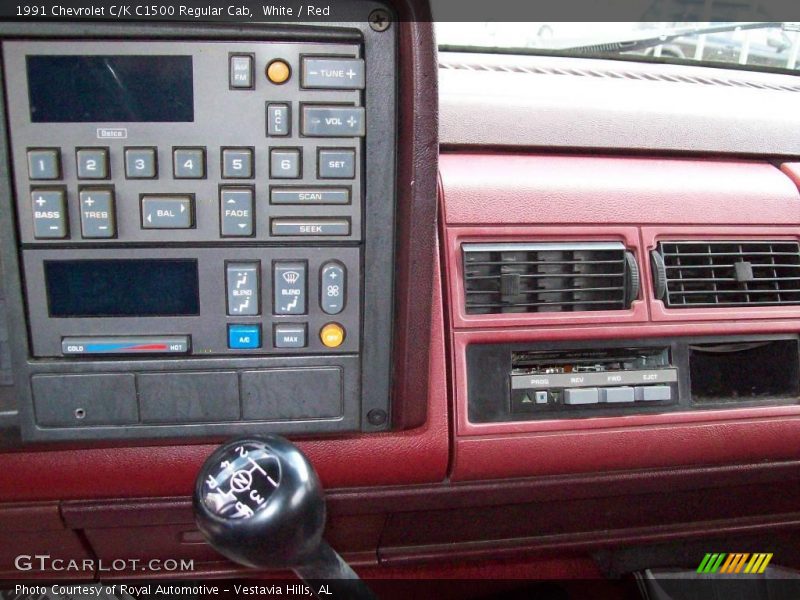 White / Red 1991 Chevrolet C/K C1500 Regular Cab
