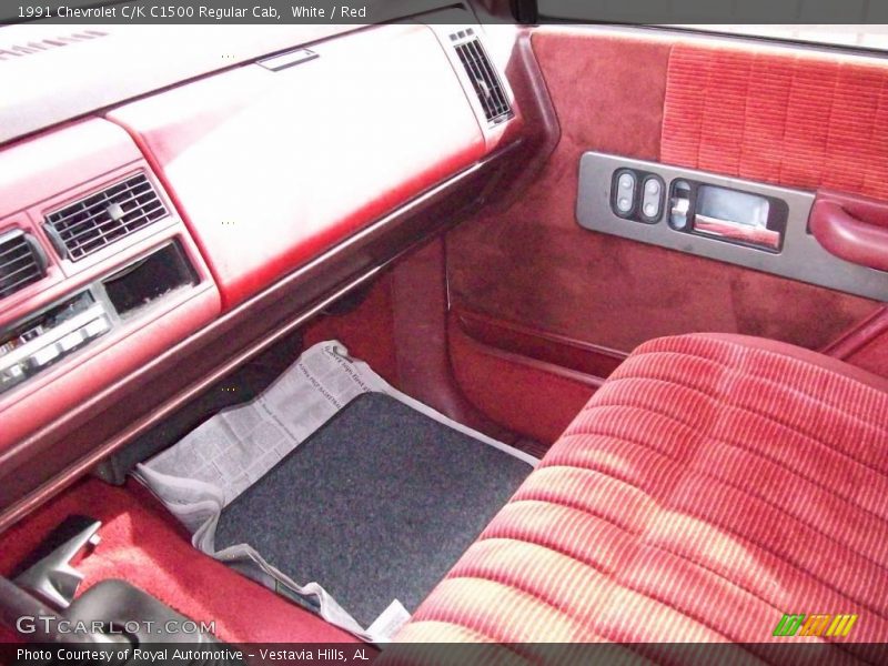 White / Red 1991 Chevrolet C/K C1500 Regular Cab