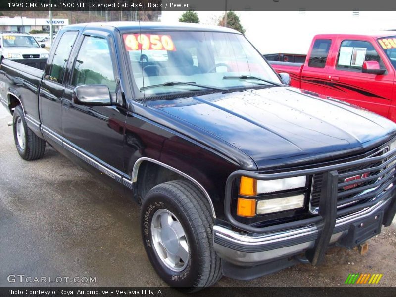 Black / Pewter 1998 GMC Sierra 1500 SLE Extended Cab 4x4