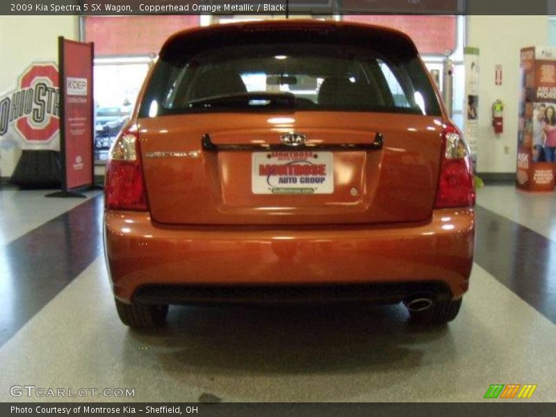 Copperhead Orange Metallic / Black 2009 Kia Spectra 5 SX Wagon