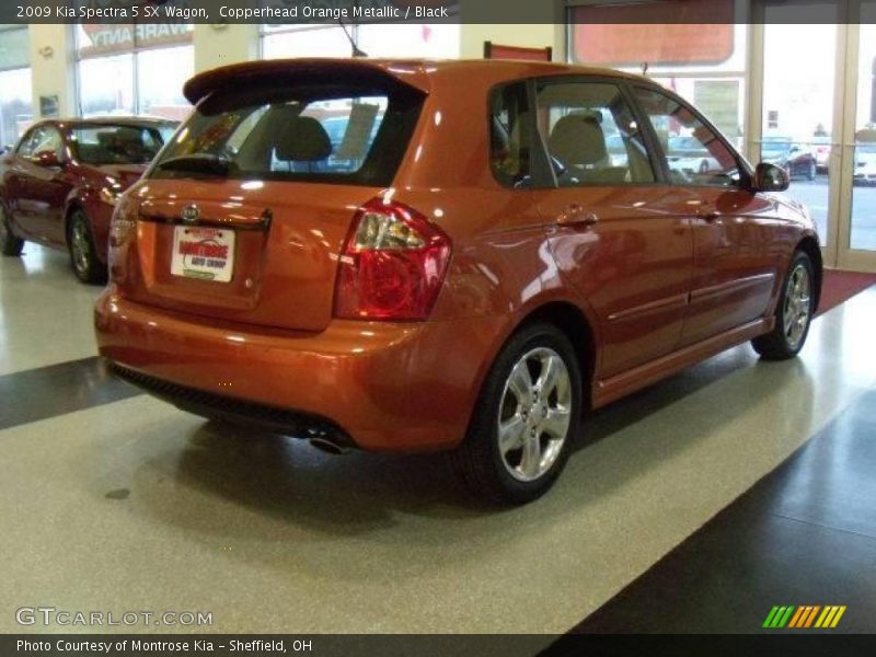 Copperhead Orange Metallic / Black 2009 Kia Spectra 5 SX Wagon