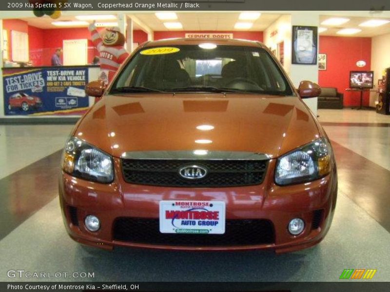 Copperhead Orange Metallic / Black 2009 Kia Spectra 5 SX Wagon